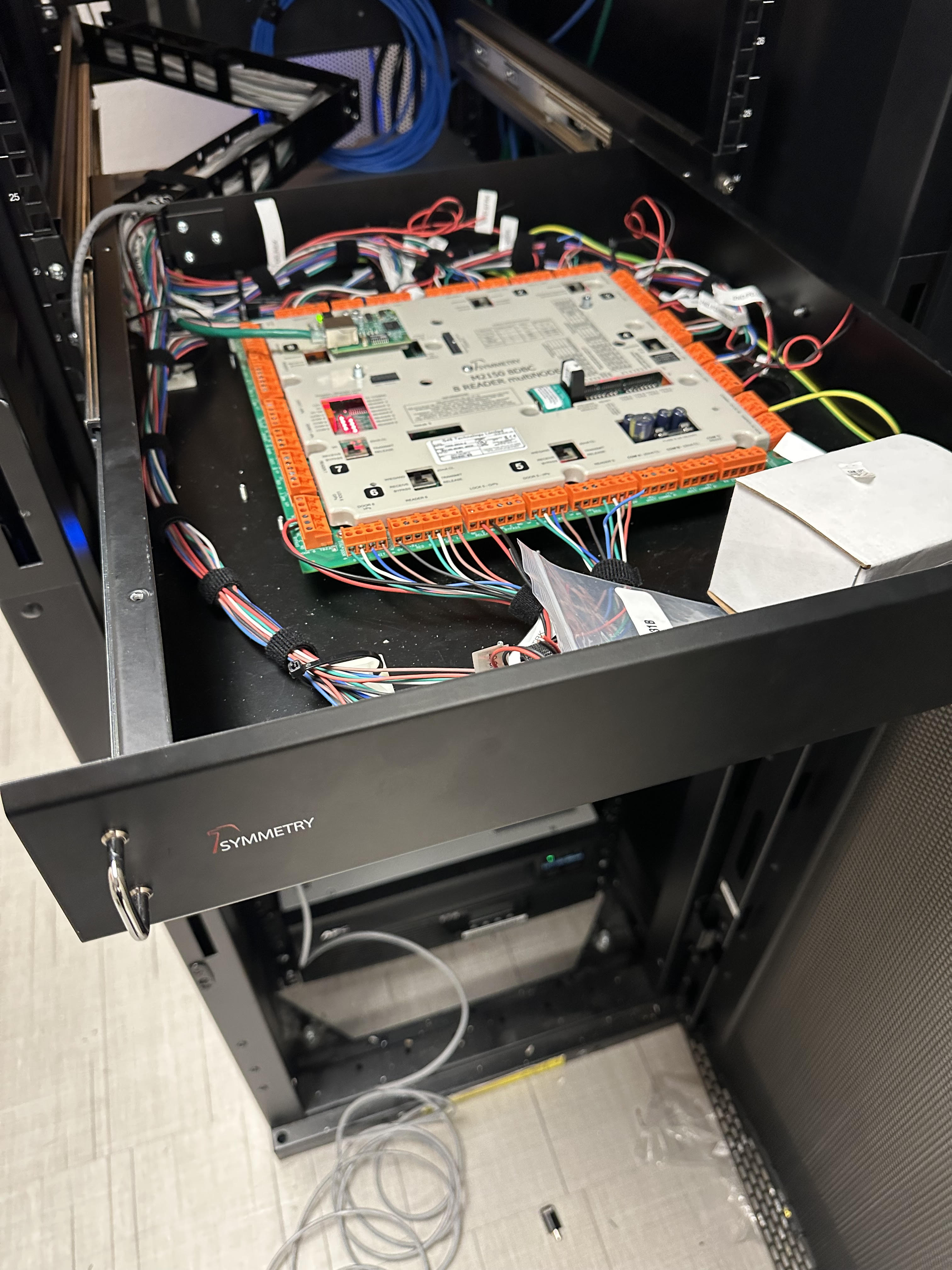 AMAG Symmetry access control panel, installed by SOV Security