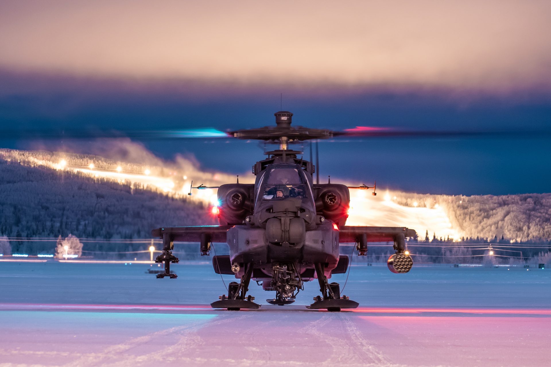 AH-64 Apache attack helicopter, U.S. Army night operations